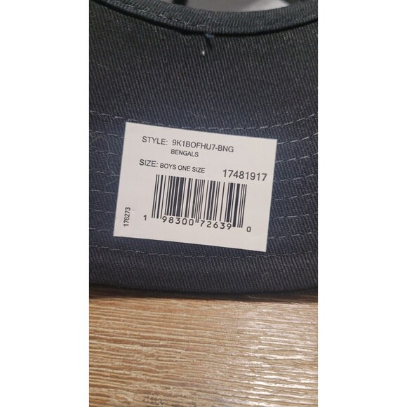 NFL Cincinnati Bengals Embroidered Black Snapback Youth Hat Team Apparel Cap - Picture 6 of 6